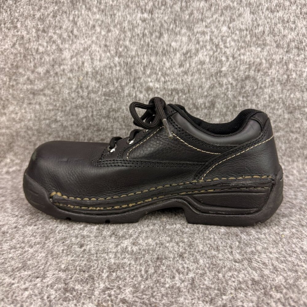 ✅Womens 6 Hytest Opanka Oxford SR/EH/OR Work Shoes Black Leather Safety Toe Boot - Picture 11 of 13